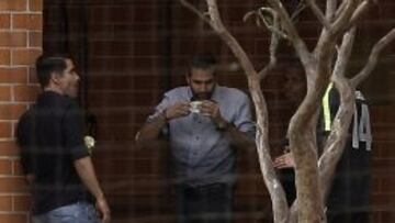 En la imagen, Juan Pablo Ángel (izq) y Mario Alberto Yepes, en la sede de Nacional.