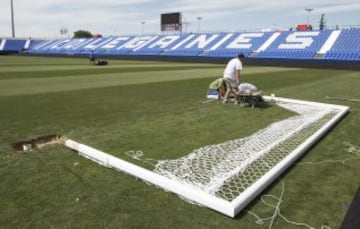 Butarque se engalana para su debut en primera división