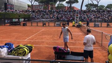 Nadal entrena en Roma y Alcaraz se baja para descansar