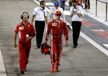Kimi Raikkonen tras la calificación de Bahréin.