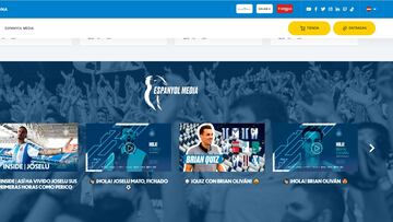 La nueva web del Espanyol.