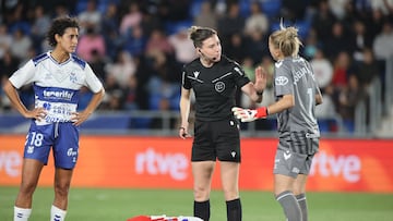 17/03/26 FUTBOL FEMENINO
COPA DE LA REINA
PARTIDO VUELTA DE SEMIFINAL
CD TENERIFE FEMENINO - ATLETICO DE MADRID
DOLOR LESION ANDREA MEDINA LOLA GALLARDO