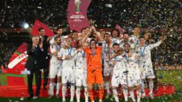 El Madrid celebra el Mundialito de Clubes.