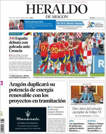 La prensa, ilusionada con la victoria de España
