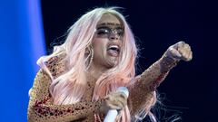 Colombian singer Karol G performs onstage at the National Stadium in San Jose, Costa Rica, on March 9, 2024. (Photo by Ezequiel BECERRA / AFP) (Photo by EZEQUIEL BECERRA/AFP via Getty Images)