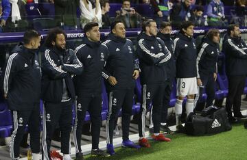 El banquillo del Real Madrid antes del inicio del encuentro. 