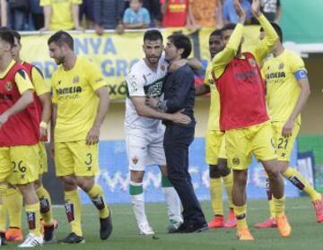 Alegría de Marcelino al final del partido