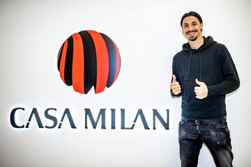 Zlatan Ibrahimovic a su llegada a Casa Milan