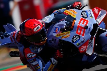 Marc Márquez durante el Gran Premio de Aragón de MotoGP.