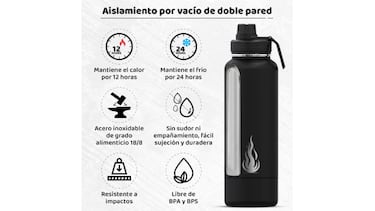 La botella de agua térmica sin BPA que te mantendrá hidratado durante todo el día