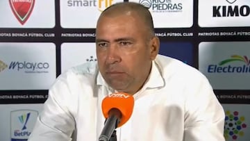 Harold evitó hablar de la acción polémica en el final del partido entre Patriotas y América en Tunja.
