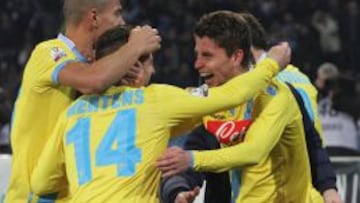 Alegría del Nápoles ante el Roma.