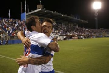 Bottinelli celebra su gol con Ramos.