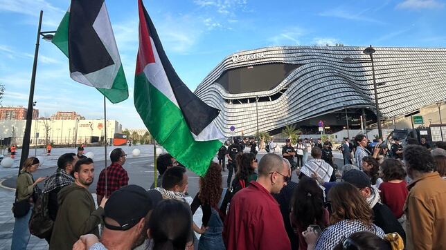Protestas pro-Palestina en el Roig Arena