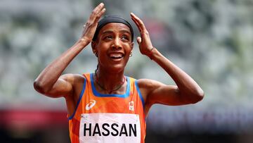 Tokyo 2020 Olympics - Athletics - Women&#039;s 1500m - Round 1- OLS - Olympic Stadium, Tokyo, Japan - August 2, 2021. Sifan Hassan of the Netherlands reacts after competing REUTERS/Lucy Nicholson