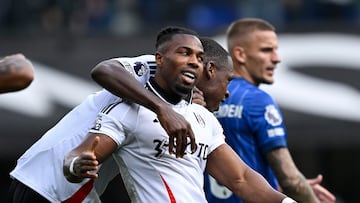 Adama Traoré, jugador del Fulham, celebra el gol anotado ante el Ipswich Town.