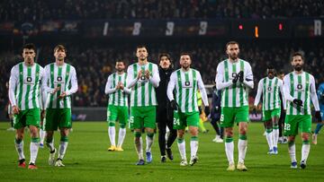 Los jugadores, tras el duelo ante el Sparta.