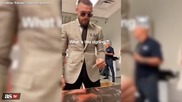 A video of MMA fighter Conor McGregor signing his autograph is going viral on social media with many people criticizing how quickly he scribbles it down.