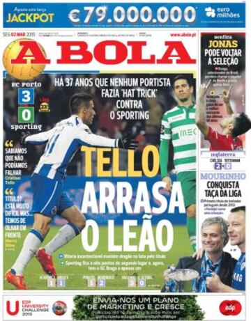 Portadas de la prensa deportiva