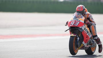 Márquez y Pedrosa prueban el motor de Honda para 2017