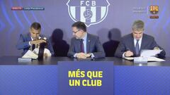 Murillo firmando contrato en el barcelona 