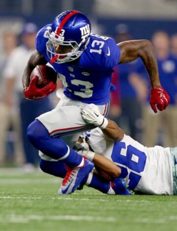 El ataque de los Giants no funcion¨® durante gran parte del partido, y de hecho 17 de los 26 puntos conseguidos fueron propiciados por actuaciones defensivas. La gran sorpresa de la temporada pasada, Odell Beckham Jr., se qued¨® en unas discretas 5 recepciones para 44 yardas. Los m¨¢s supersticiosos habr¨¢n empezado a ver la alargada sombra de la Maldici¨®n del Madden.