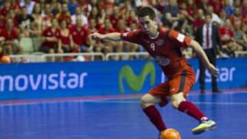 Bebe durante un partido con El Pozo Murcia.