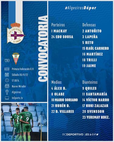 Posible once del Deportivo: vuelve Olabe y dos dudas