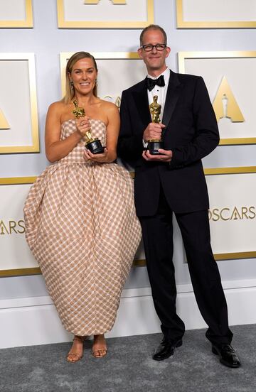 Dana Murray y Pete Docter, ganadores del Oscar a mejor película de animación por Soul.