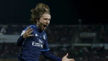 El centrocampista croata, Luka Modric, durante un partido con el Real Madrid.