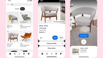 Try On de Pinterest ya te deja probar muebles con AR
