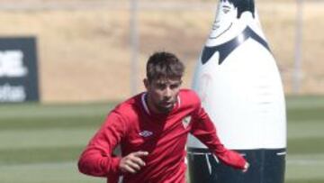 Coke, durante un entrenamiento.