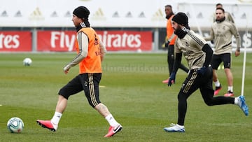 Ramos e Isco, durante la sesi&oacute;n del Real Madrid.