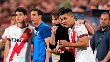 Falcao García durante un partido con Rayo Vallecano.