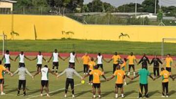 <b>CONJURARSE. </b>Zambia confía en dar la sorpresa ante los todopoderosos marfileños.