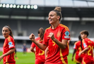 Marisa celebra su gol en la final del Europeo. 