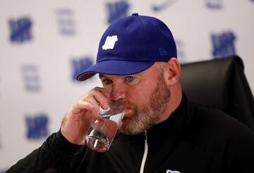 Birmingham City manager Wayne Rooney during a press conference.