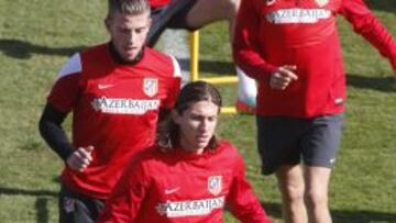 Filipe Luis, en el entrenamiento