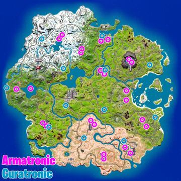 Todas las ubicaciones de máquinas expendedoras en la Temporada 2 de Fortnite Capítulo 3