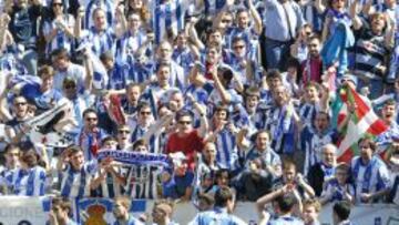 Los hinchas de la Real se dejar&aacute;n notar en el partido de hoy en Lyon.