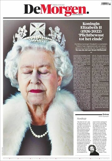 Las portadas de los diarios tras el fallecimiento de Isabel II