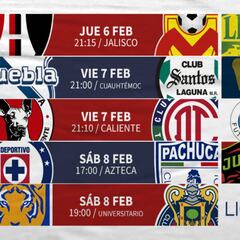 Fechas y horarios de la jornada 5 de la Liga MX
