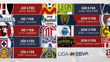 Fechas y horarios de la jornada 5 de la Liga MX