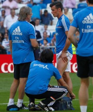 Bale se lesionó en el calentamiento.