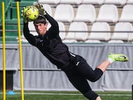 Iker Álvarez, en un entrenamiento