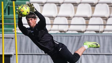 Iker Álvarez, en un entrenamiento