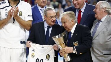 Florentino Pérez, en el homenaje a Ferrándiz en su 90 cumpleaños.