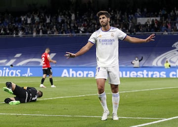 3-1. Marco Asensio celebra el tercer gol.