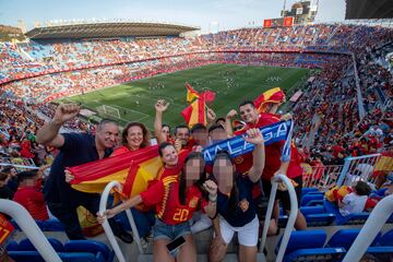 Aficionados de la selección española.