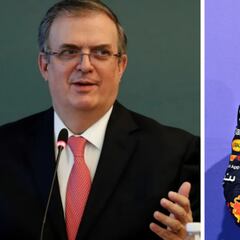 Marcelo Ebrard celebra Pole Position de Checo Pérez en Arabia Saudita